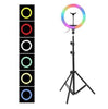 Lampa selfie RGB, diametru 26 cm, inaltime 180 cm